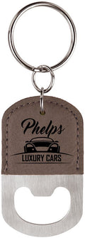 Leatherette Bottle Opener Keychain