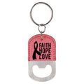 Leatherette Bottle Opener Keychain