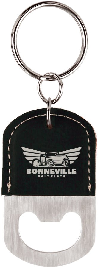 Leatherette Bottle Opener Keychain