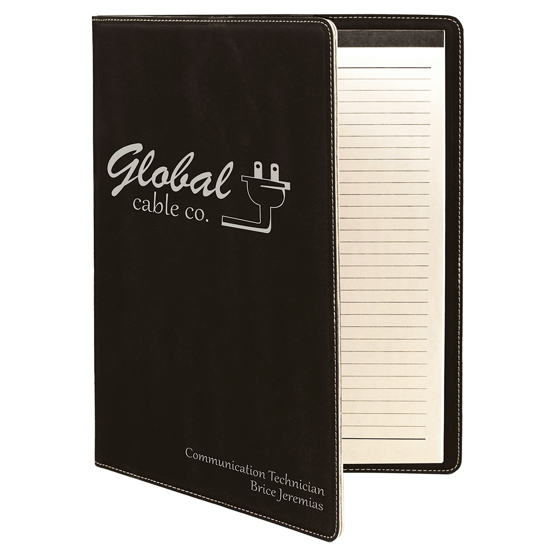 Leatherette Portfolio with Notepad