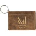 4 ¼" Leatherette ID Holder Keychain