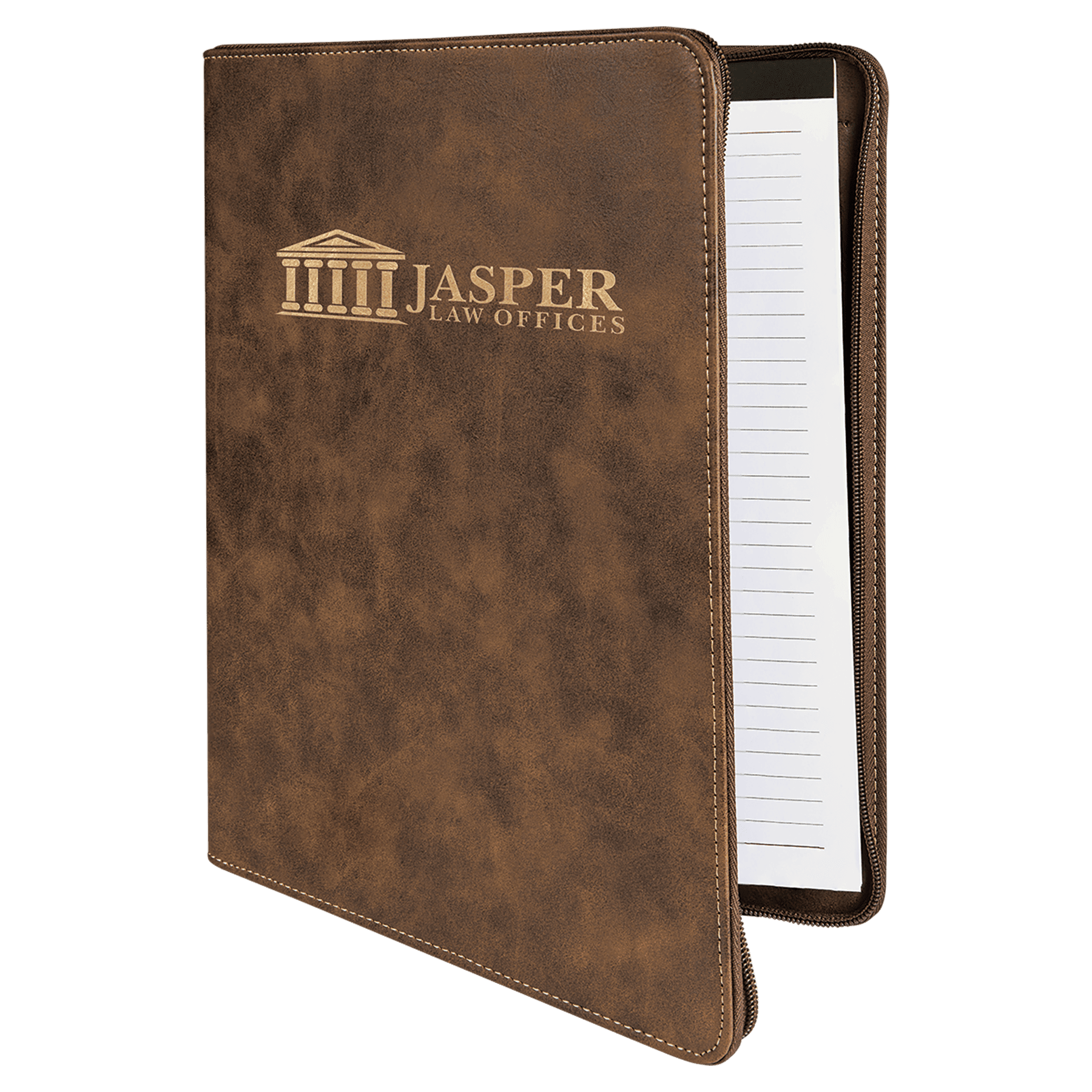 Leatherette Portfolio w/ zipper and Notepad