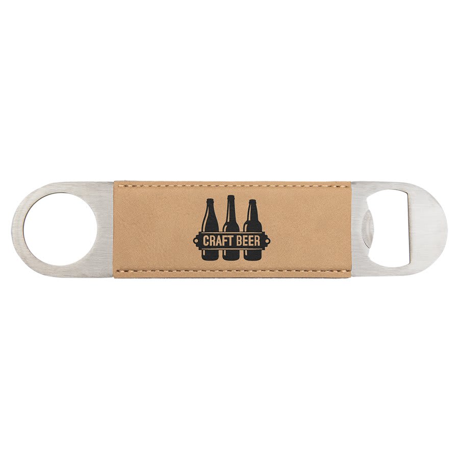 Leatherette Paddle Bottle Opener