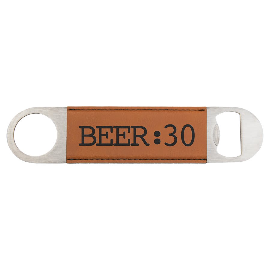Leatherette Paddle Bottle Opener