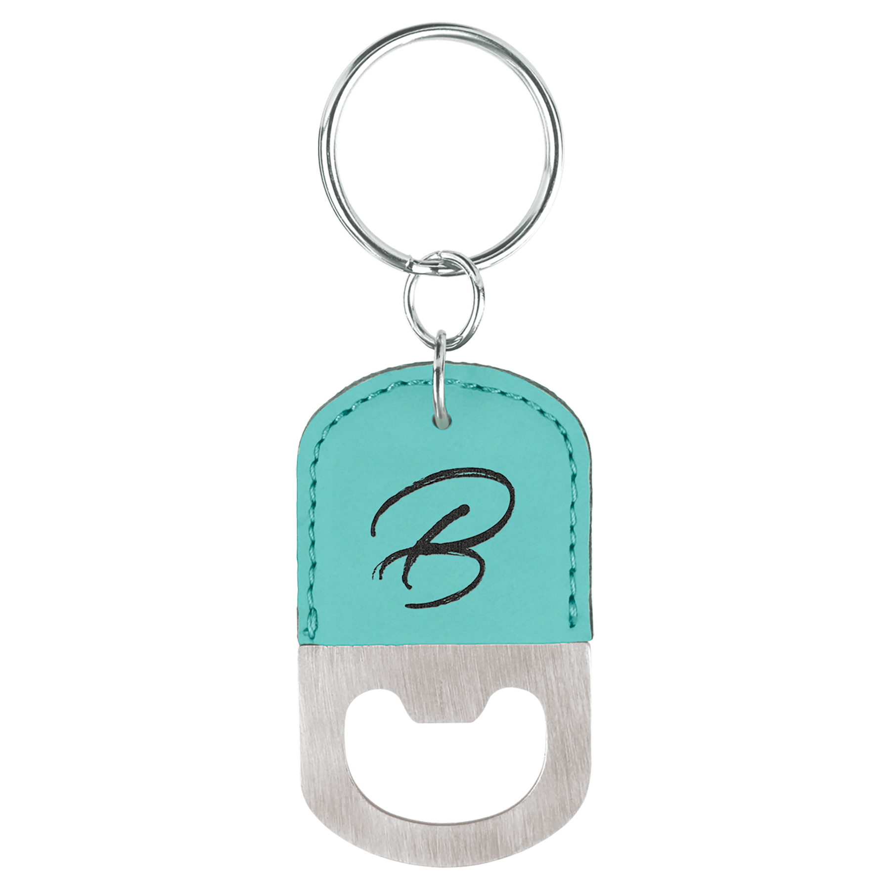Leatherette Bottle Opener Keychain