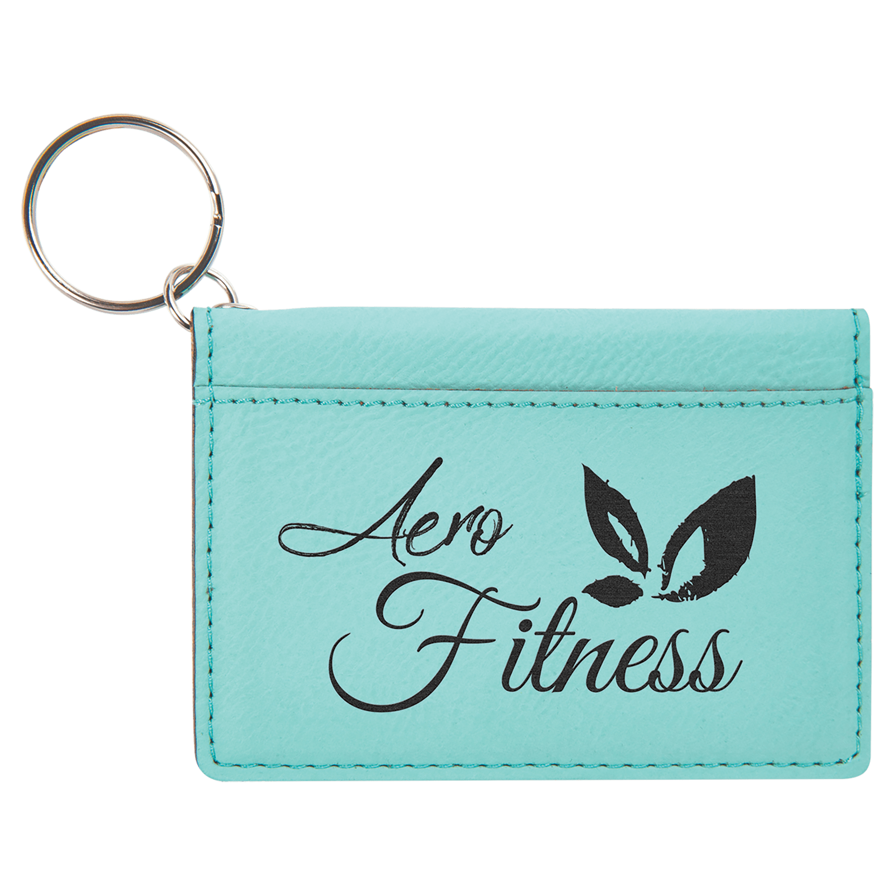 4 ¼" Leatherette ID Holder Keychain