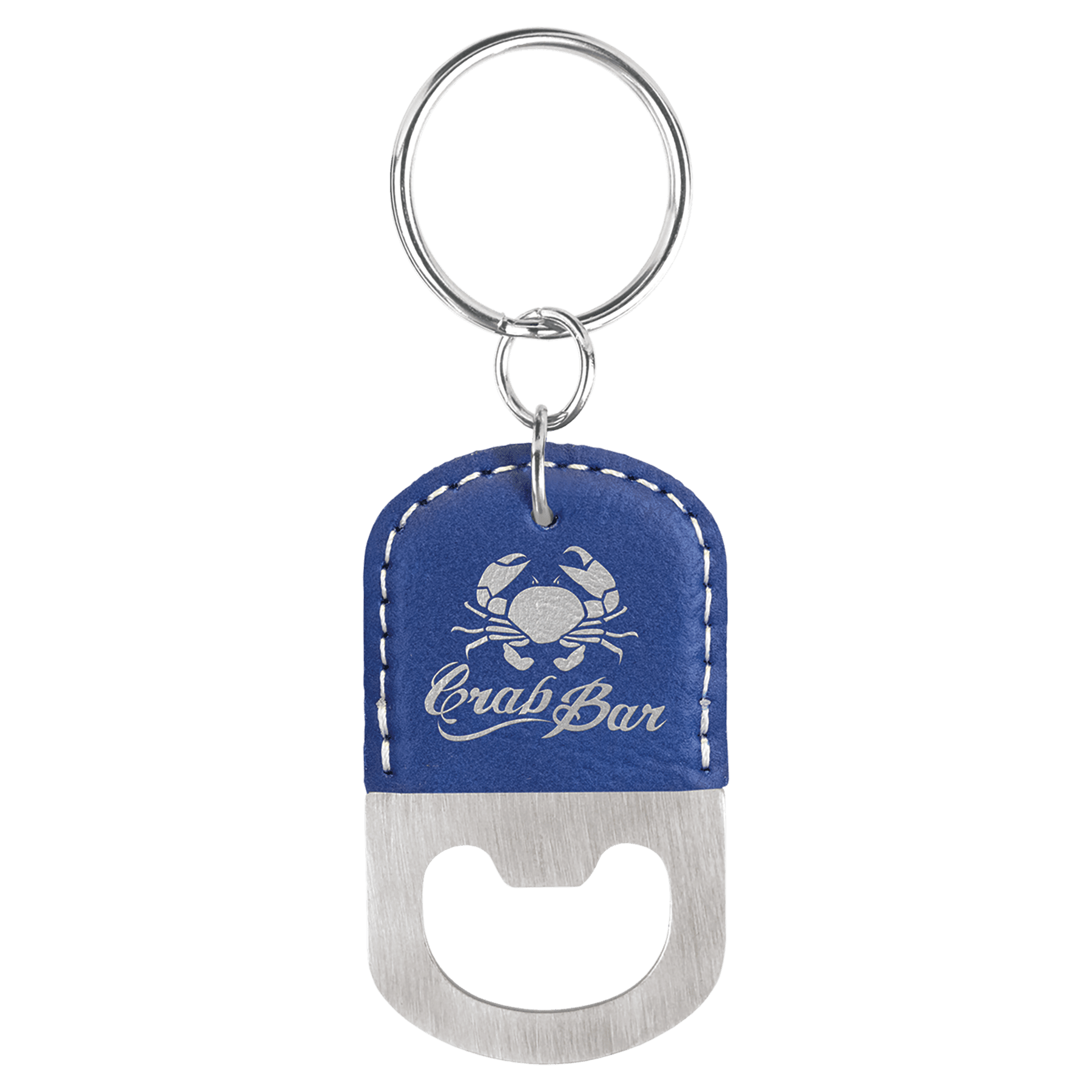 Leatherette Bottle Opener Keychain