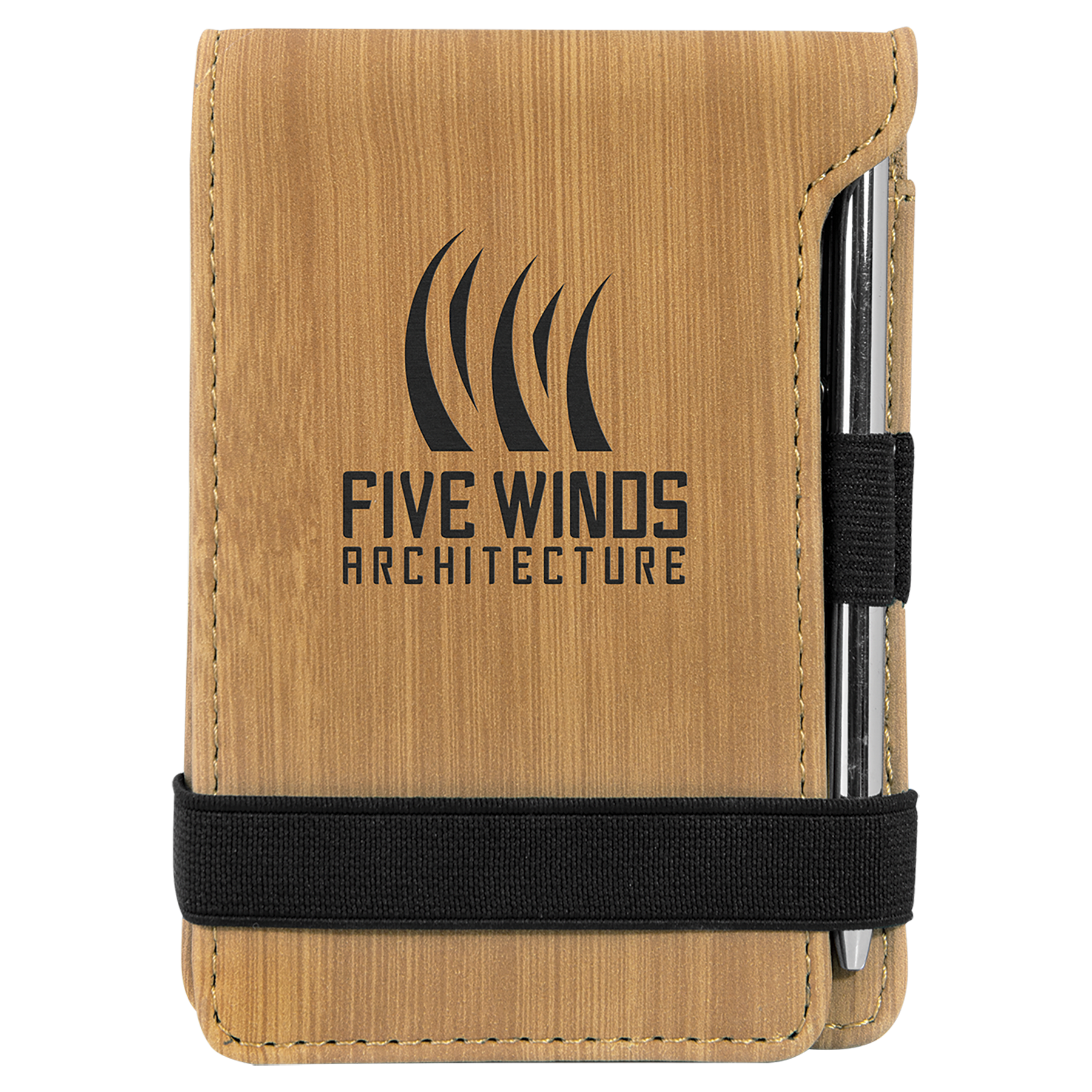 Leatherette Mini Notepad with Pen