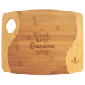 Bamboo Two Tone Cutting Board with Handle