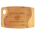 Bamboo Two Tone Cutting Board with Handle