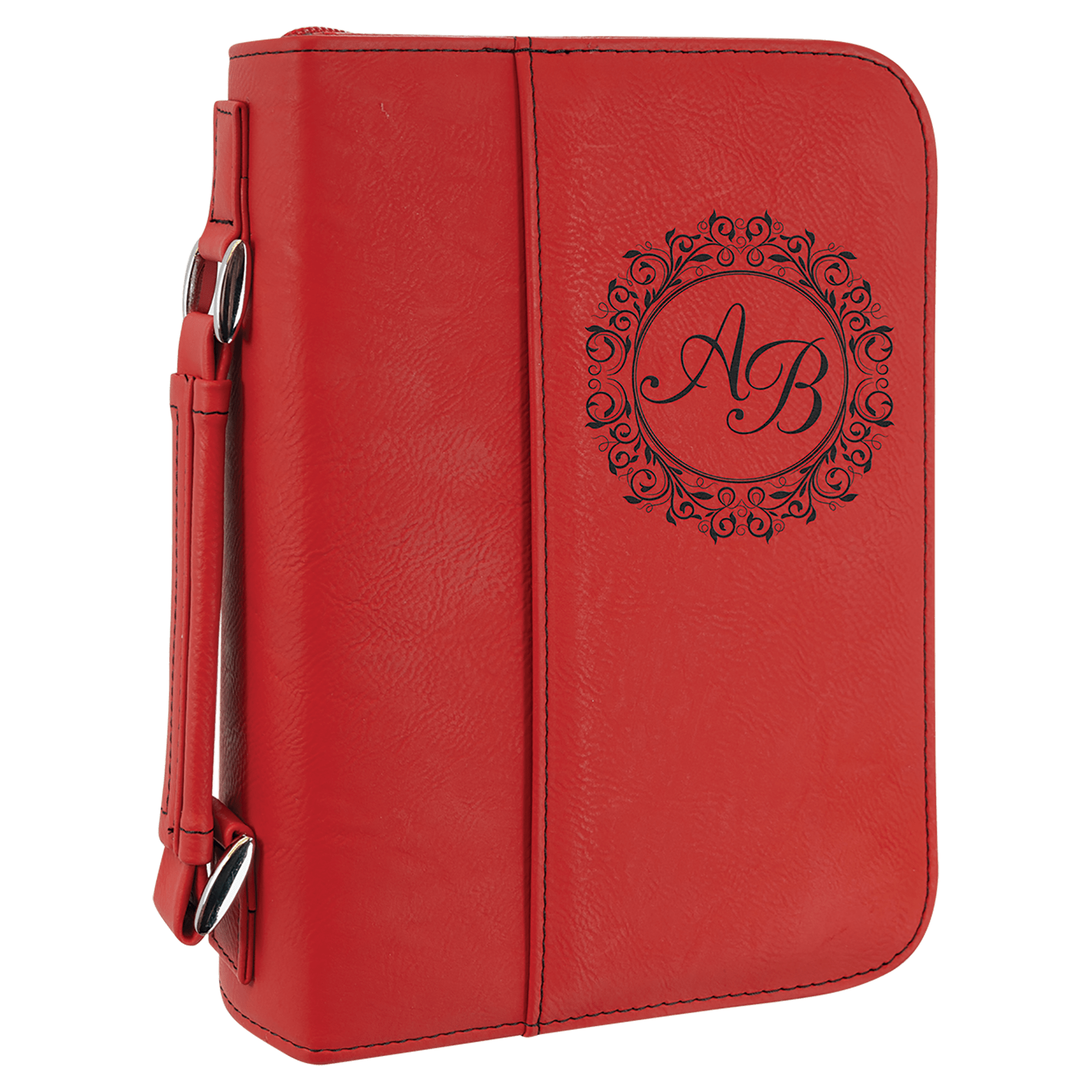 Leatherette Book Cover with Handle & Zipper