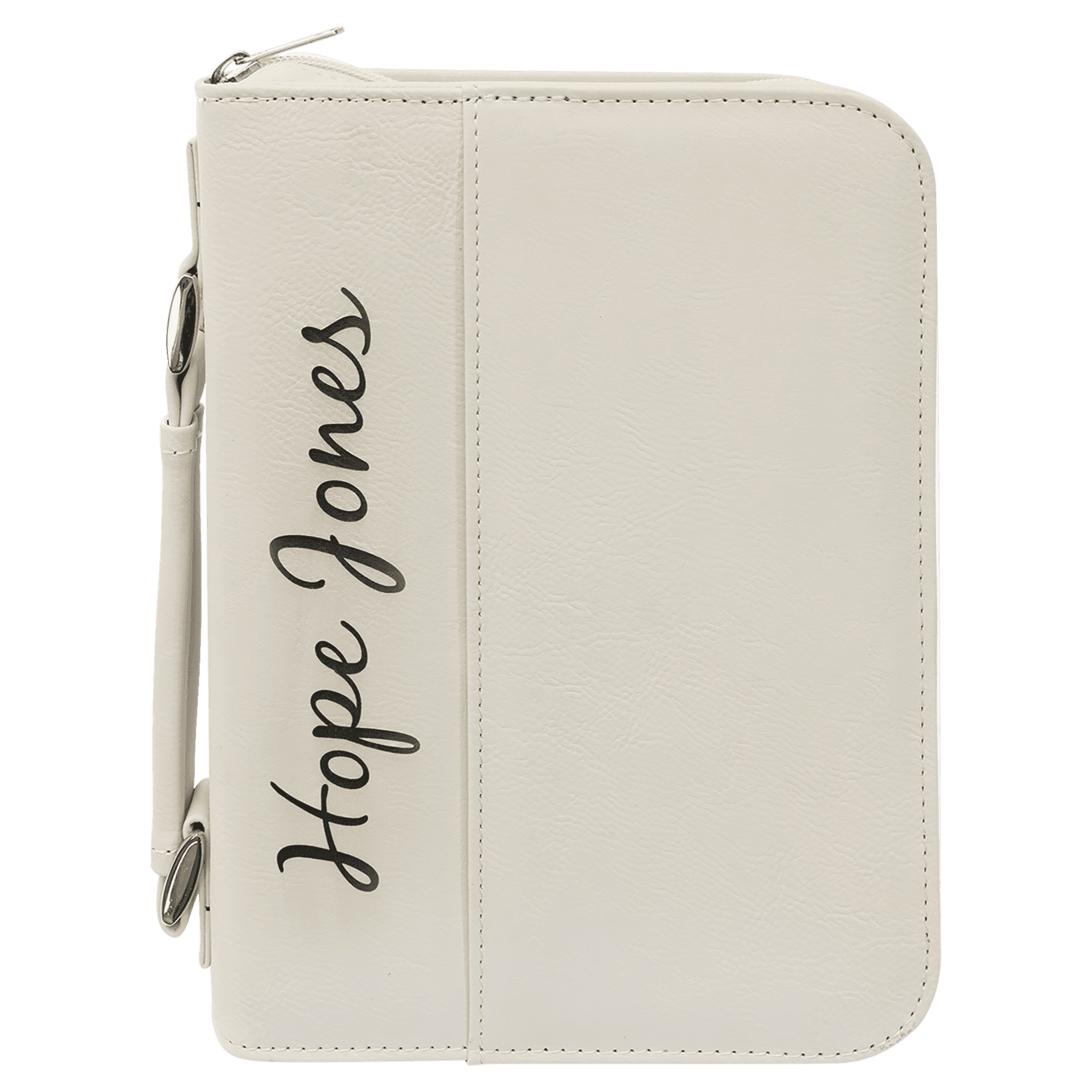 Leatherette Book Cover with Handle & Zipper