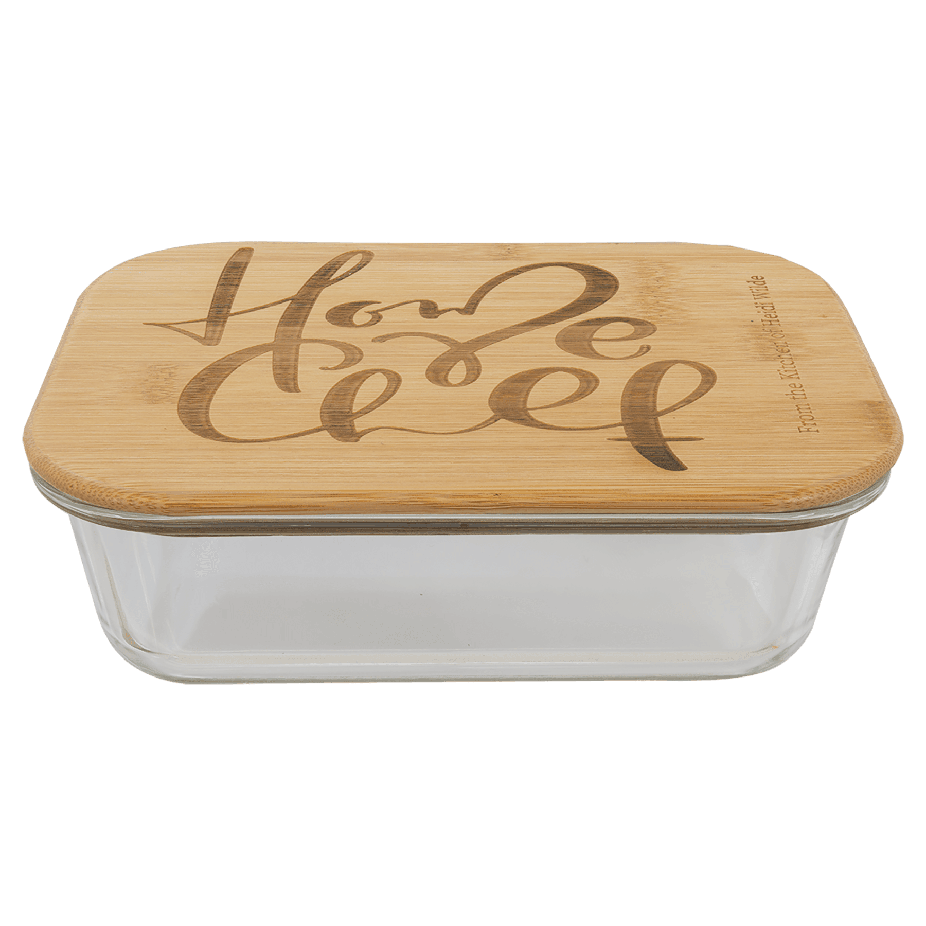 Glass Container with Bamboo Lid