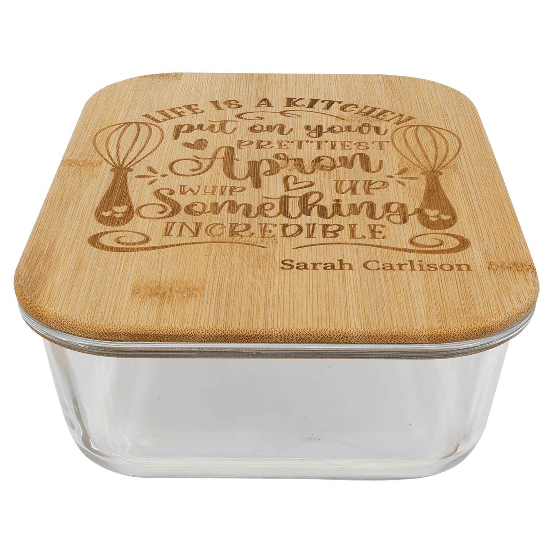 Glass Container with Bamboo Lid