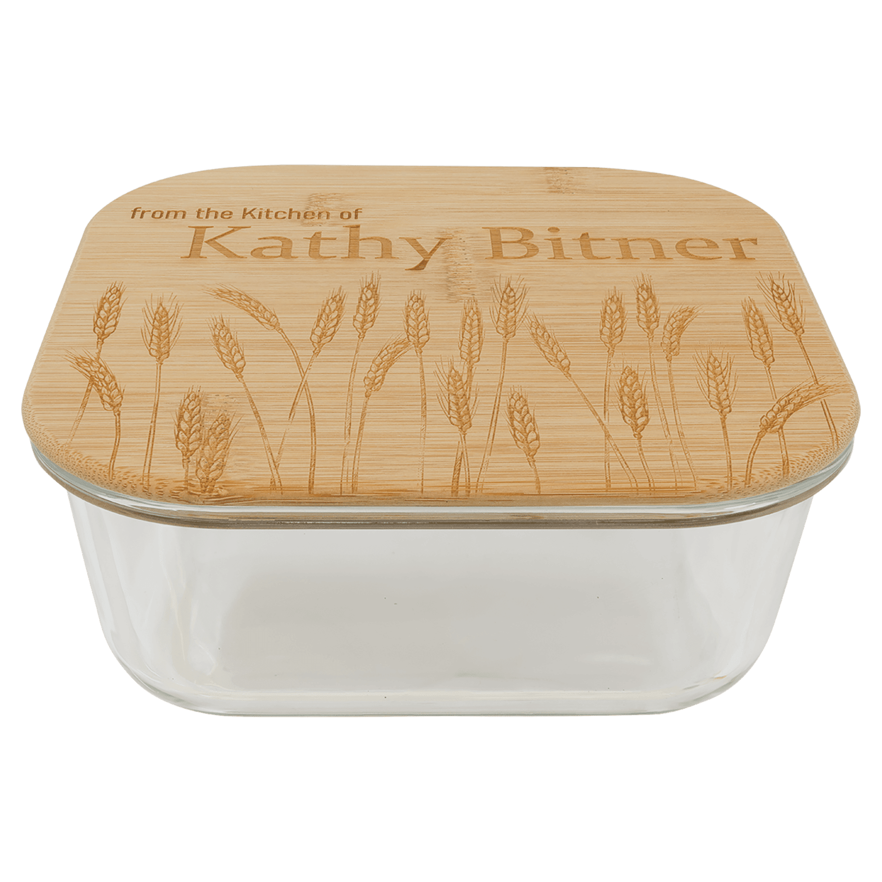 Glass Container with Bamboo Lid