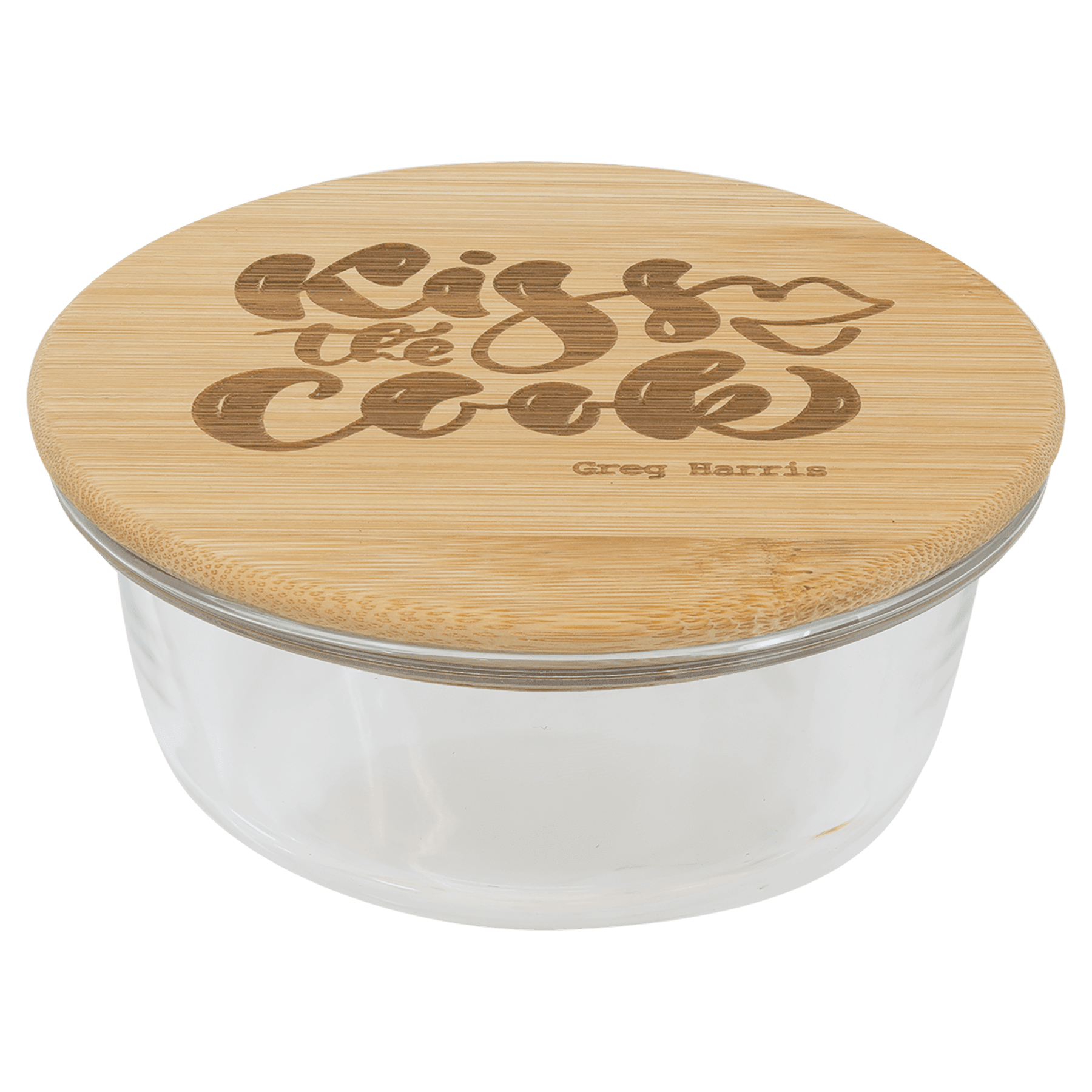 Glass Container with Bamboo Lid