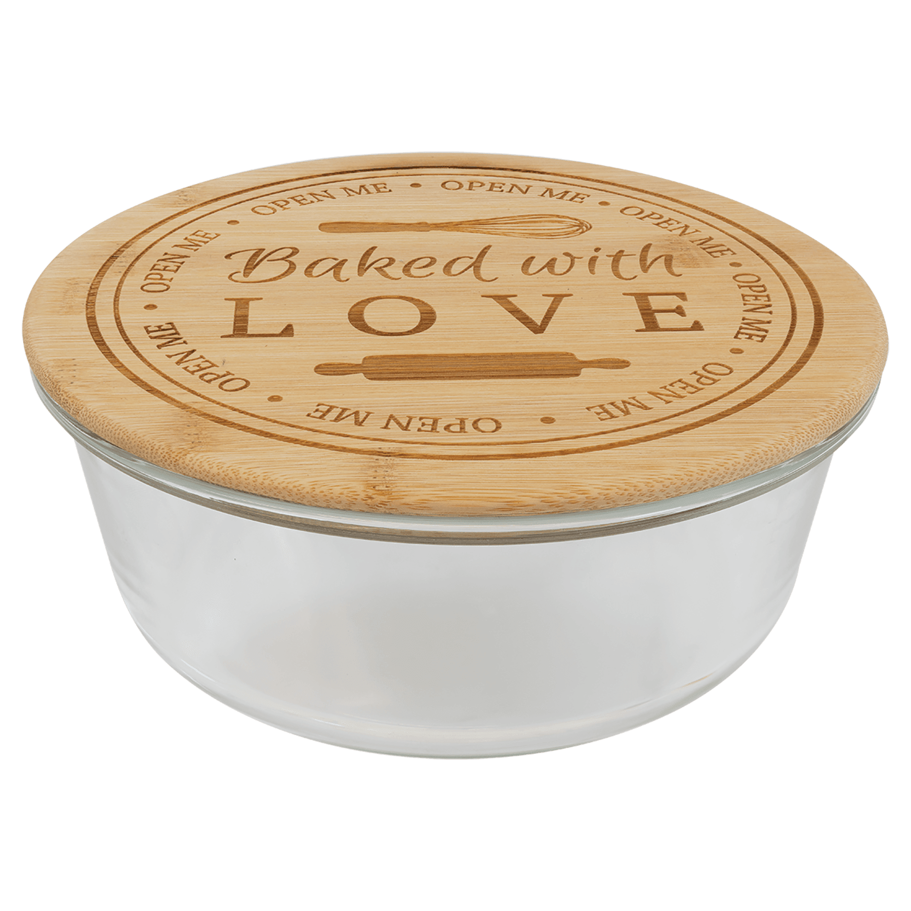 Glass Container with Bamboo Lid