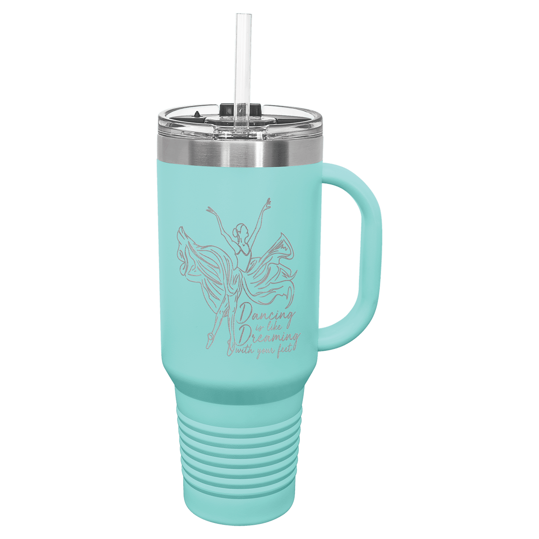 Polar Camel 40 oz Travel Mug with Snap Lid Straw