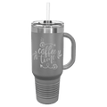 Polar Camel 40 oz Travel Mug with Snap Lid Straw