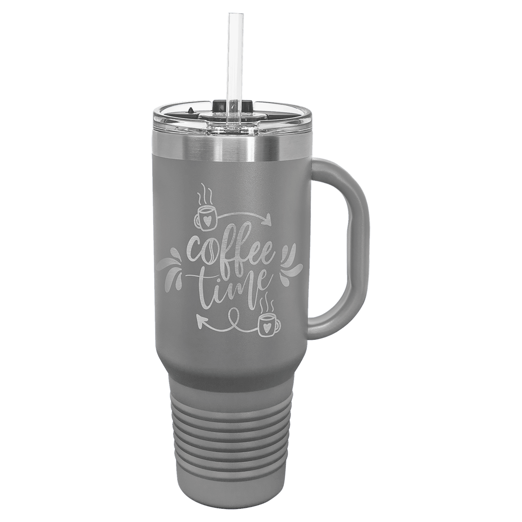 Polar Camel 40 oz Travel Mug with Snap Lid Straw