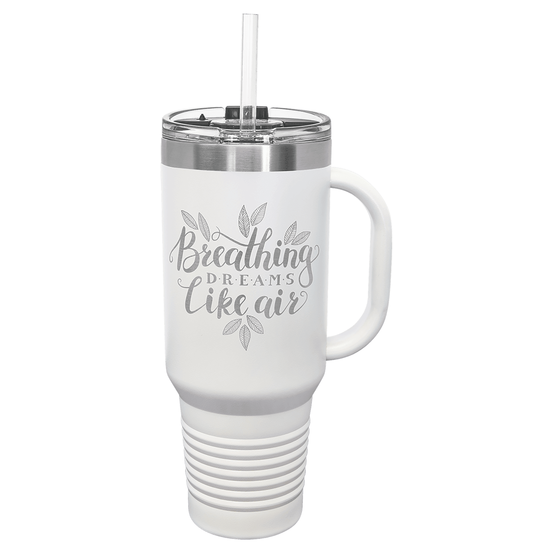 Polar Camel 40 oz Travel Mug with Snap Lid Straw