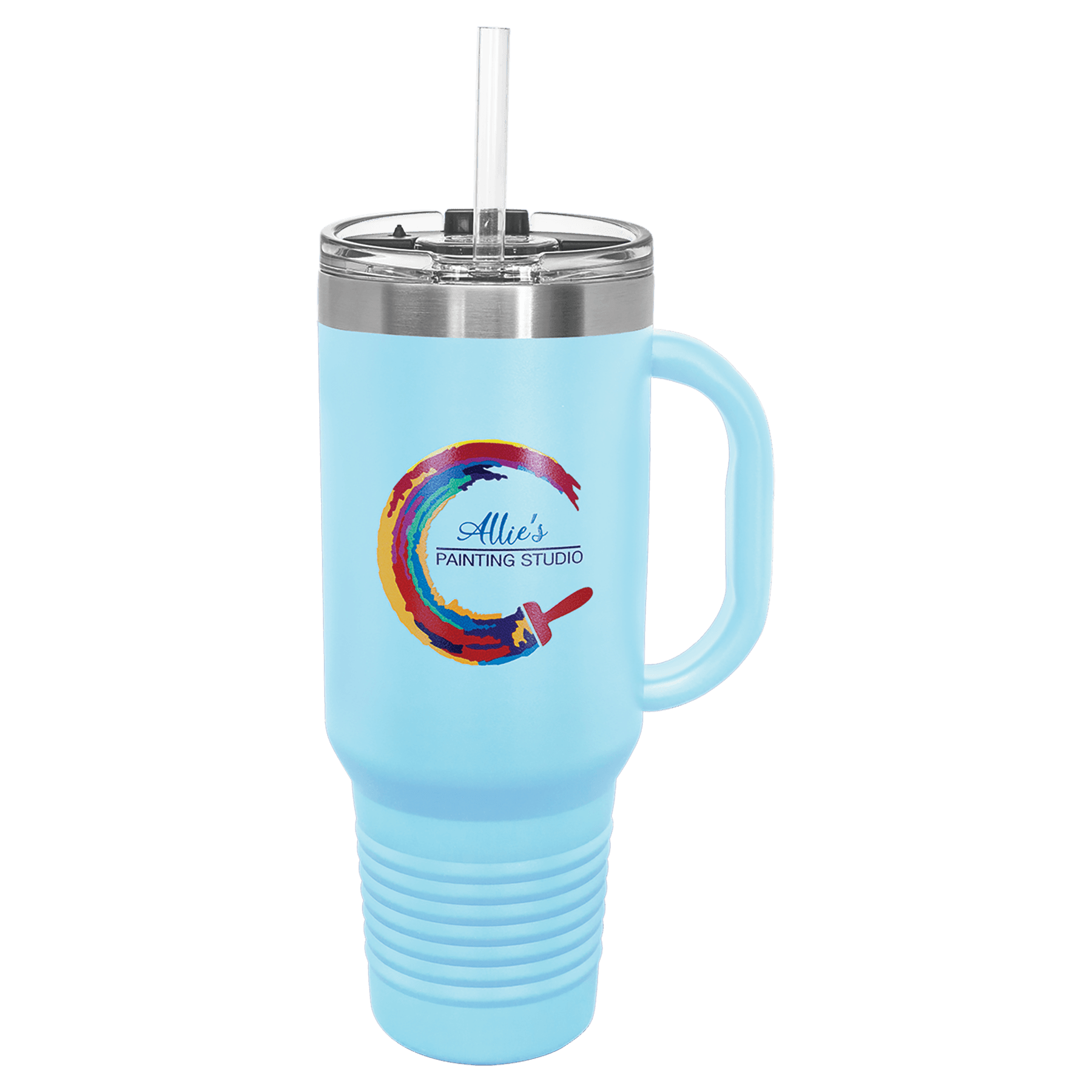 Polar Camel 40 oz Travel Mug with Snap Lid Straw