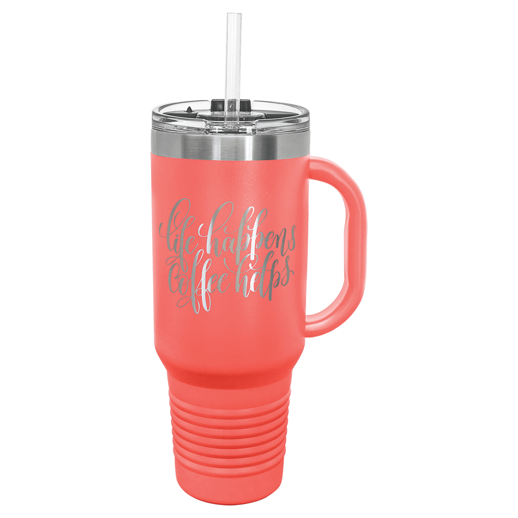 Polar Camel 40 oz Travel Mug with Snap Lid Straw