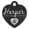 Black / 1" Heart