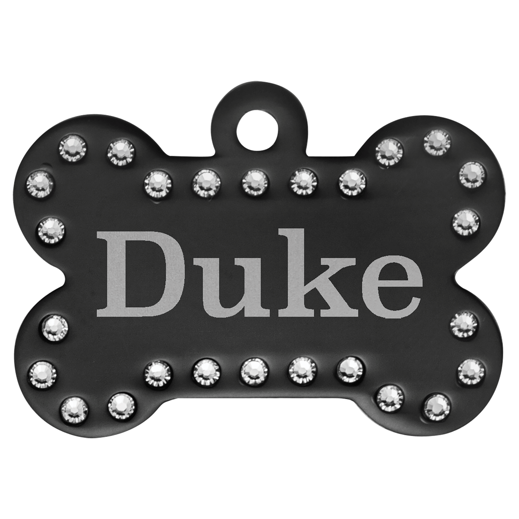 Anodized Aluminum Swarovski Bling Bone with Tab