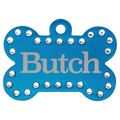 Anodized Aluminum Swarovski Bling Bone with Tab