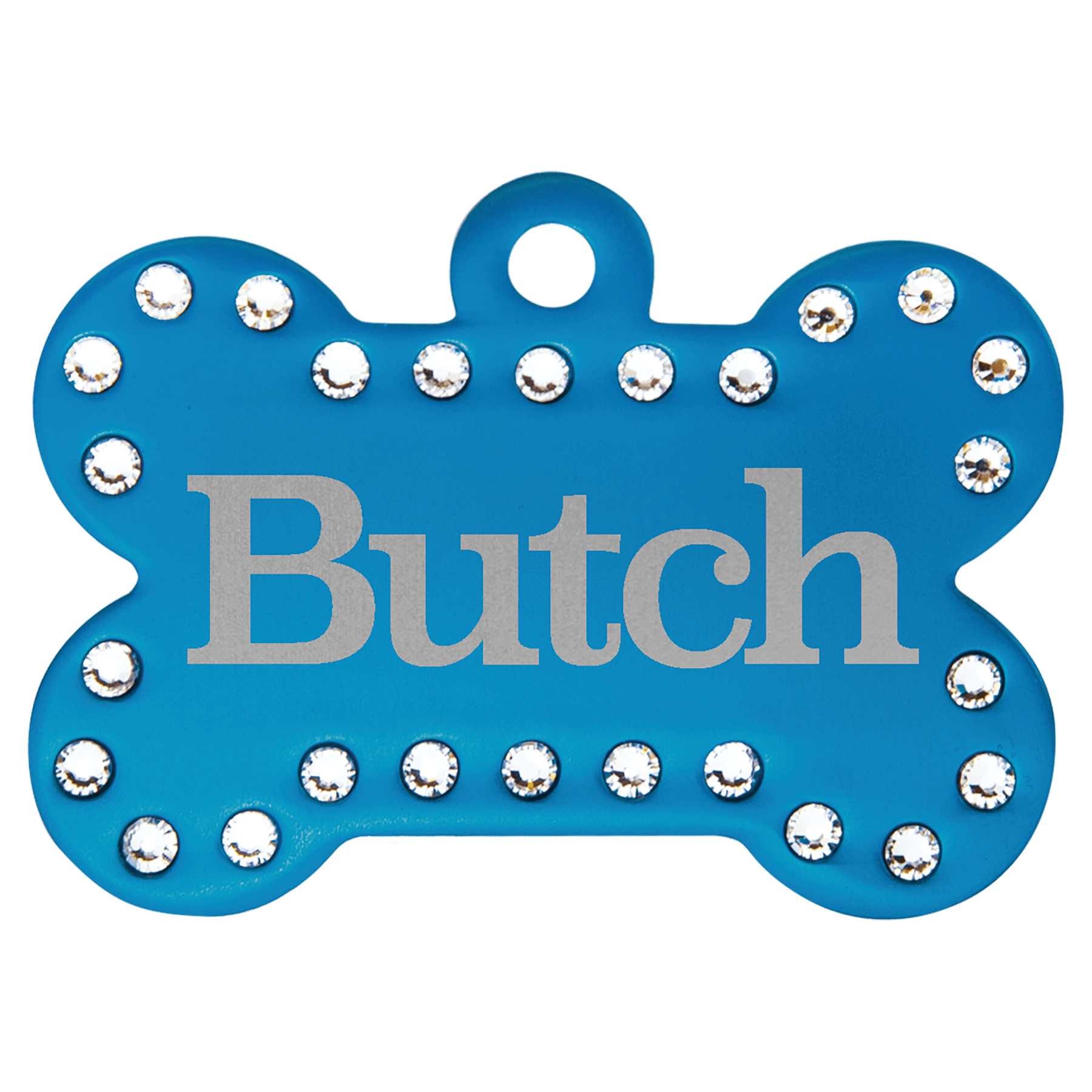 Anodized Aluminum Swarovski Bling Bone with Tab