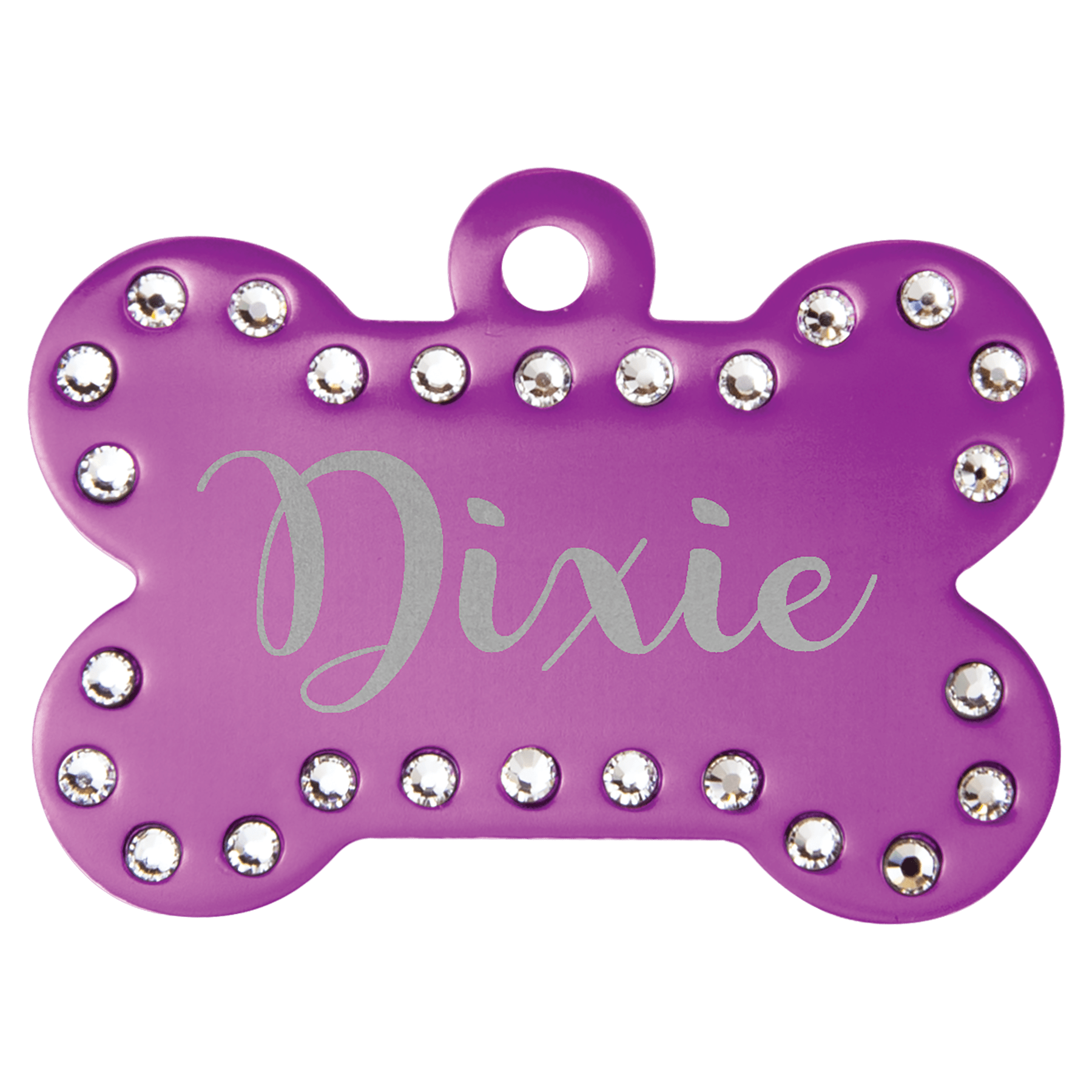 Anodized Aluminum Swarovski Bling Bone with Tab