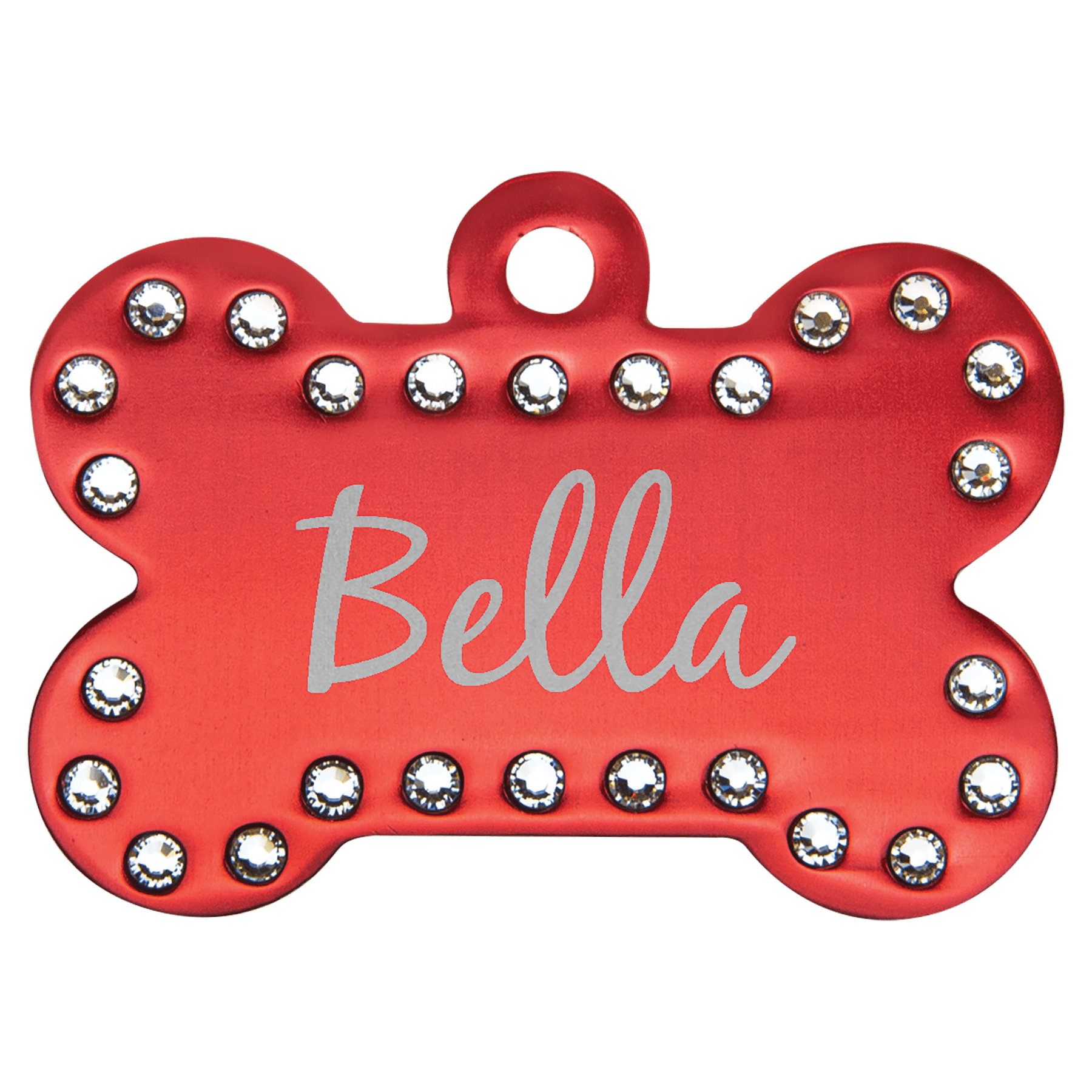 Anodized Aluminum Swarovski Bling Bone with Tab