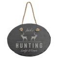 Oval Slate Decor with Hanger String