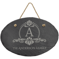 Oval Slate Decor with Hanger String