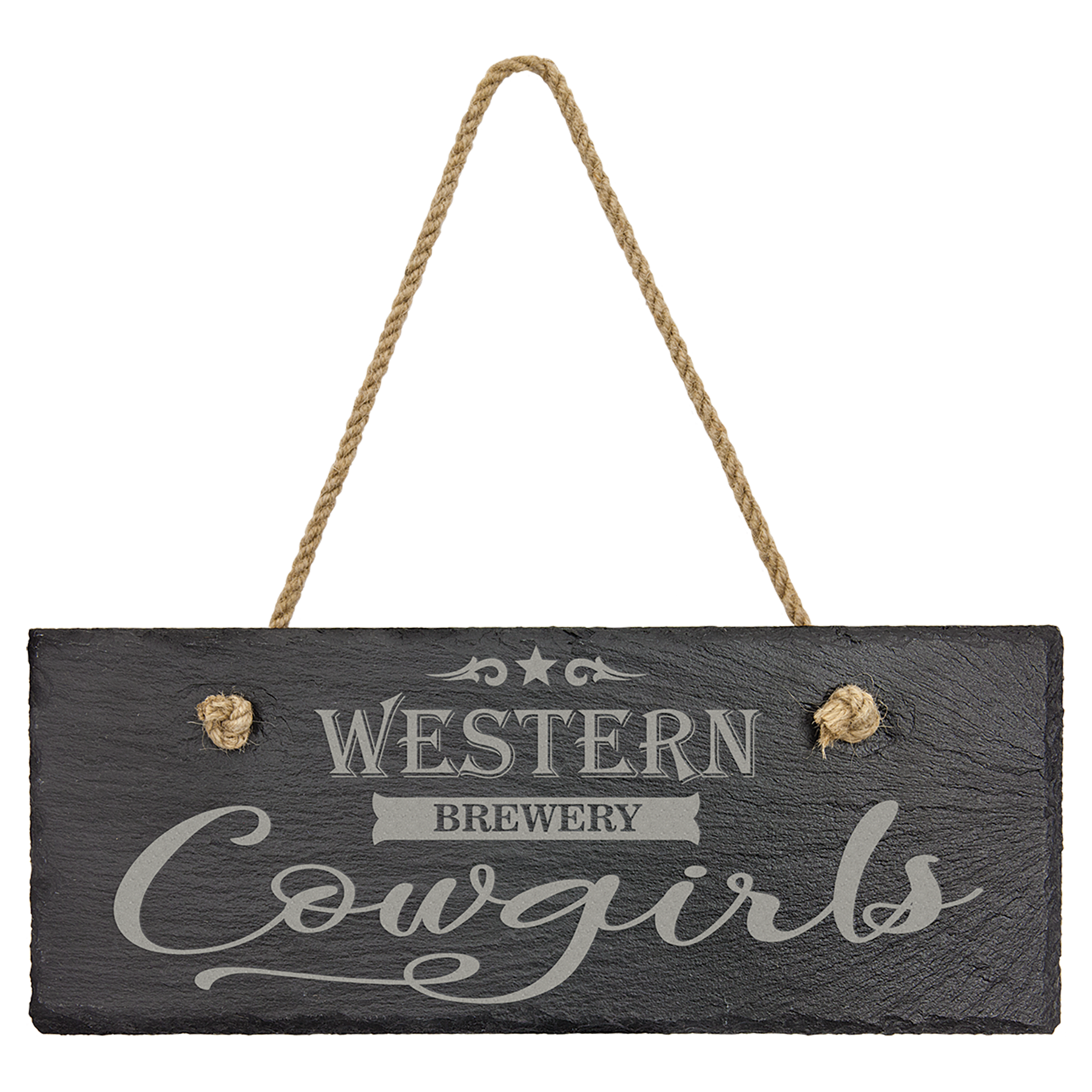 Rectangle Slate Decor with Hanger String