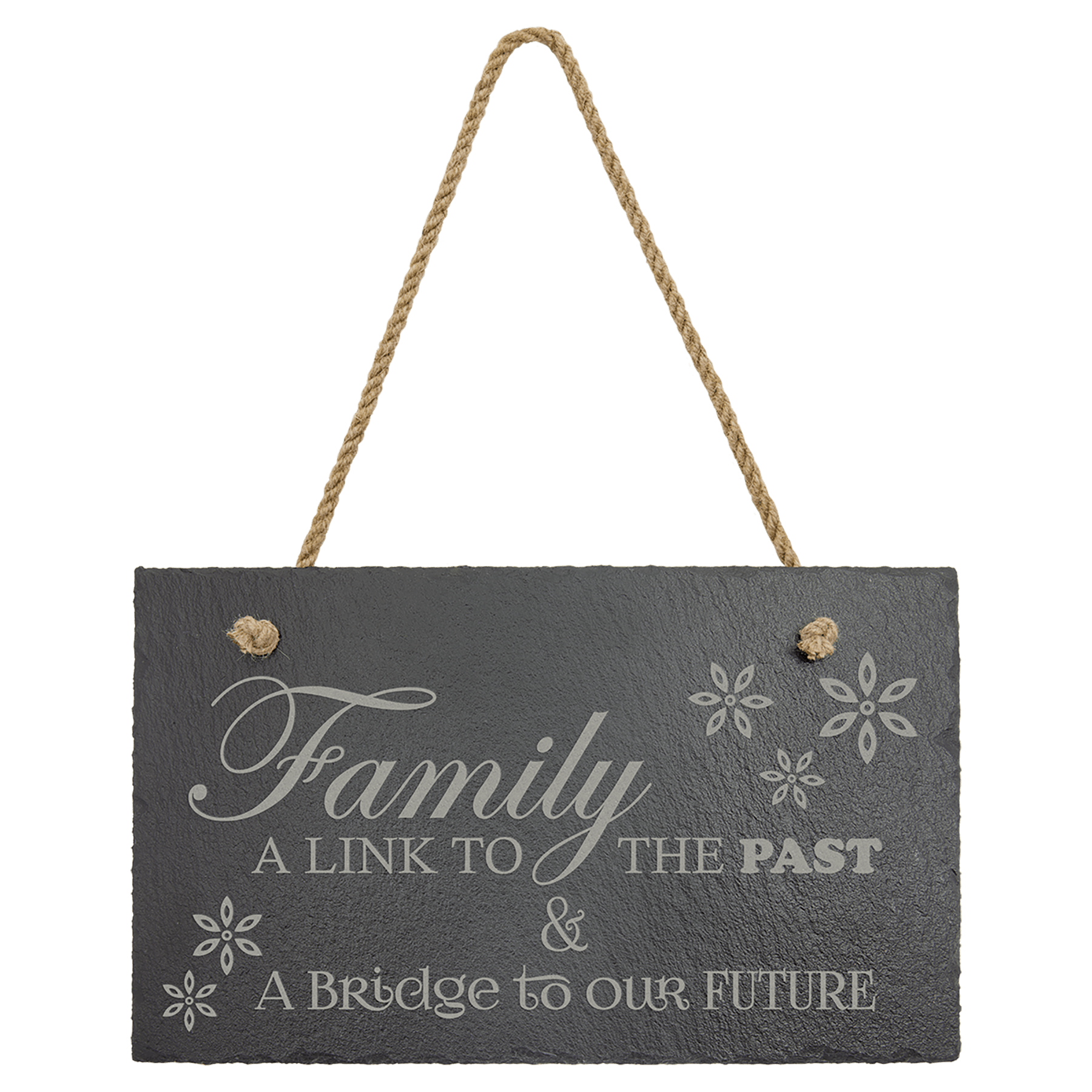 Rectangle Slate Decor with Hanger String