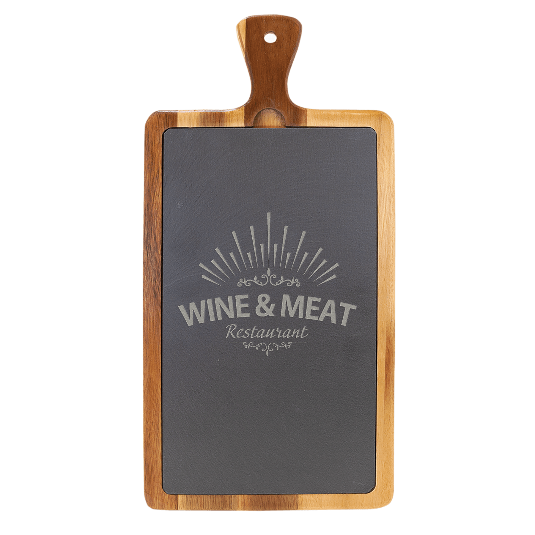 Acacia and Slate Cutting Board