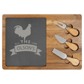 Rectangle Acacia and Slate Serving Board with Tools