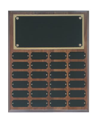 Genuine Walnut Completed Perpetual Plaque
