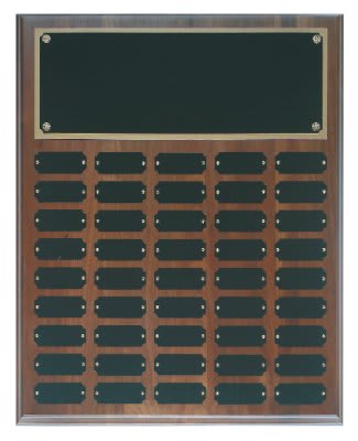 Genuine Walnut Completed Perpetual Plaque