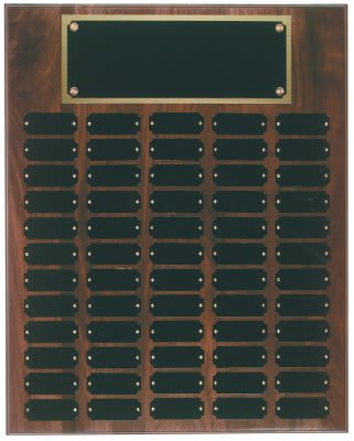 Genuine Walnut Completed Perpetual Plaque