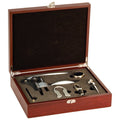 Rosewood Finish 5 Piece Wine Gift Set